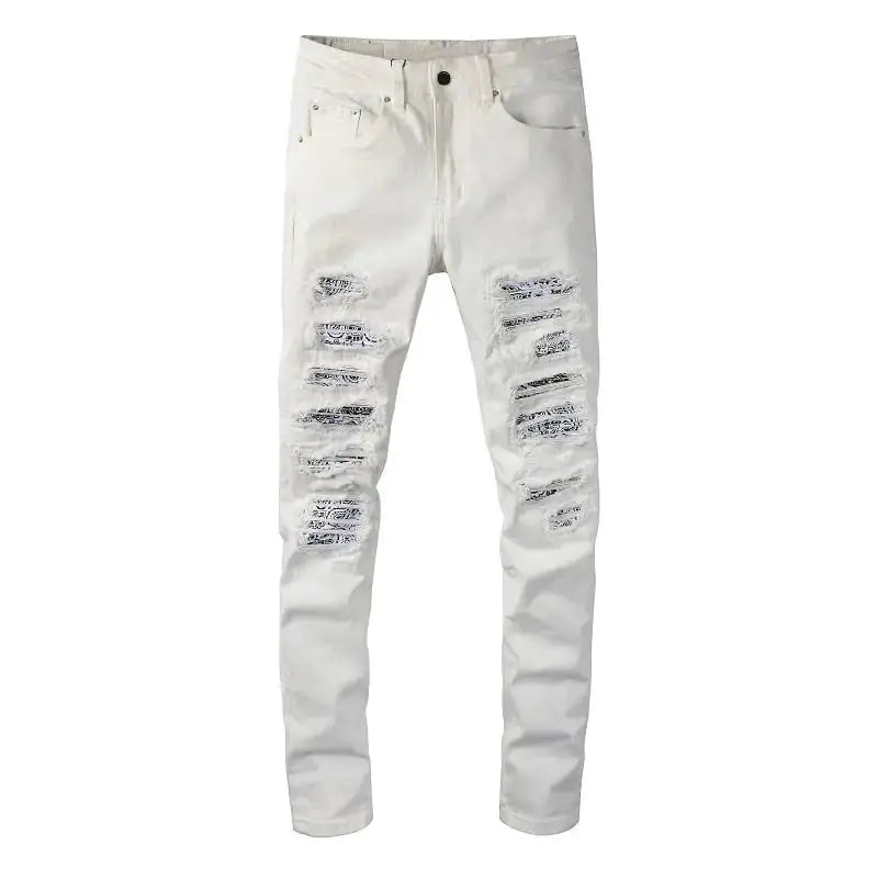 White Bandana Jeans by Oz-Direct.com