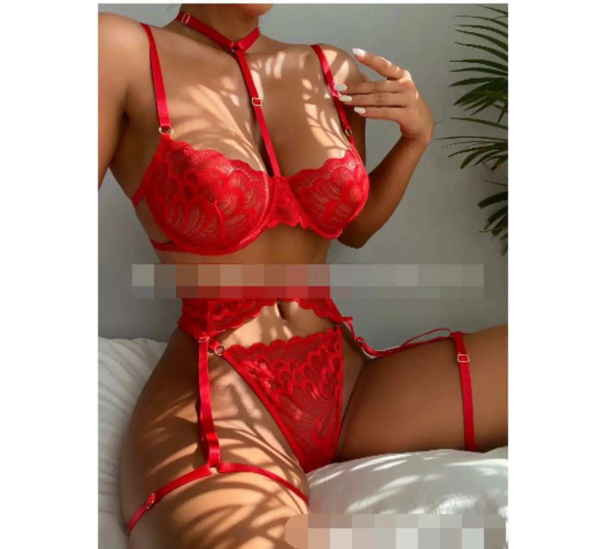 Garter Belts Hot Erotic Lingerie Set by Oz-Direct.com