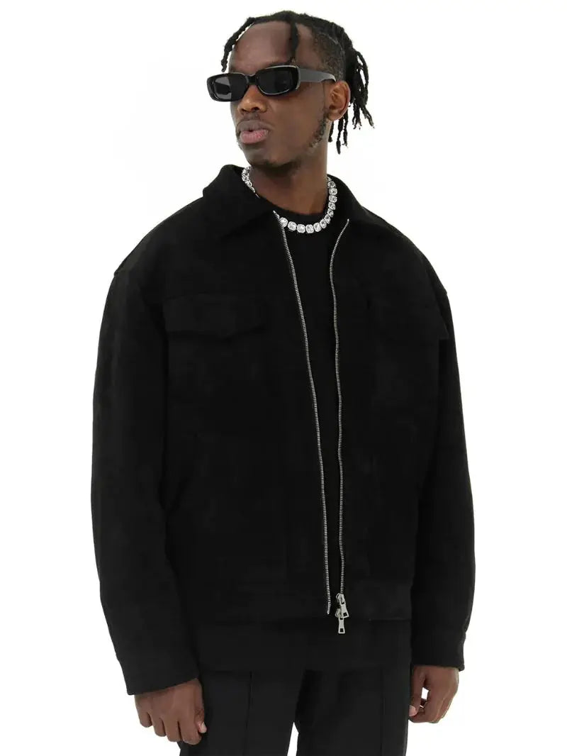 Boxy Suede Jacket by Oz-Direct.com