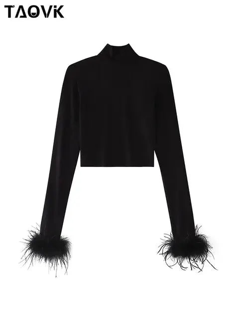 Basic Black Turtleneck-Shirts for Women by Oz-Direct.com