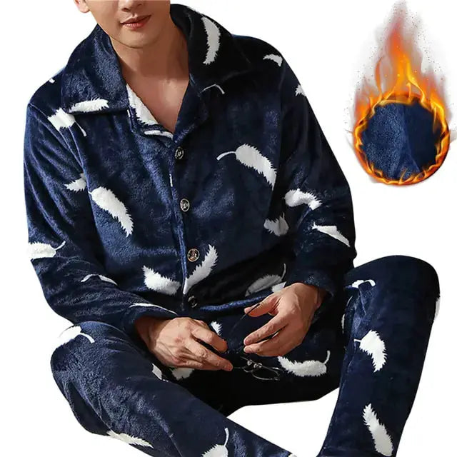 Mens Coral Fleece Sleepwear Pajamas by Oz-Direct.com
