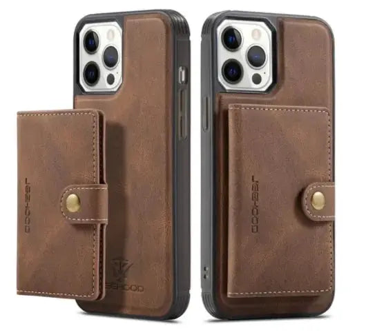 Luxury Magnetic Safe Leather Case For iPhone by Oz-Direct.com