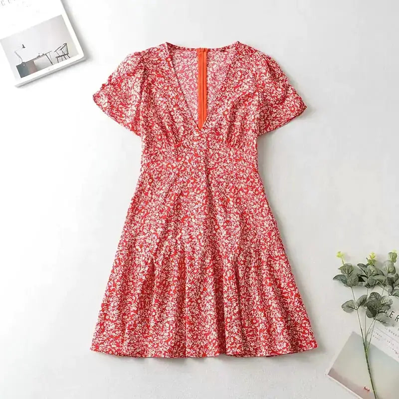 Floral Short Dress by Oz-Direct.com