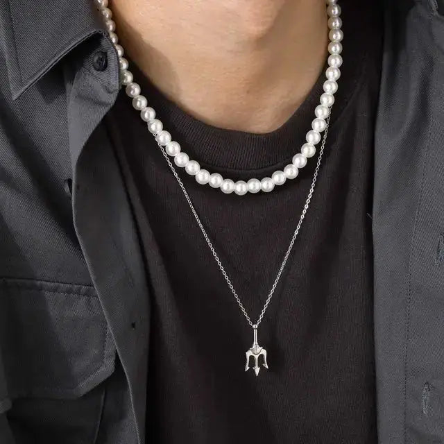 Stylish Neptune Trident Chain Necklaces by Oz-Direct.com
