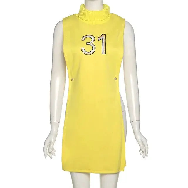 Turtleneck Sleeveless Pullover Crop Top and Dress by Oz-Direct.com