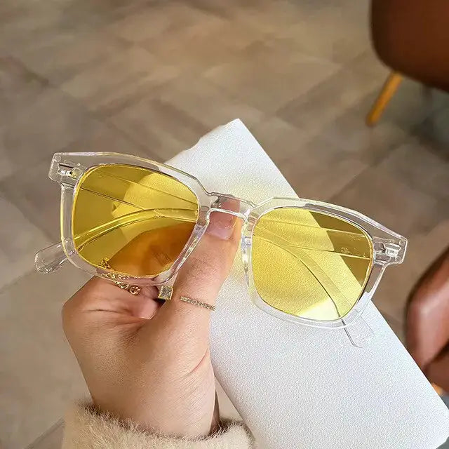 Clear Lens Square UV400 Sunglasses by Oz-Direct.com