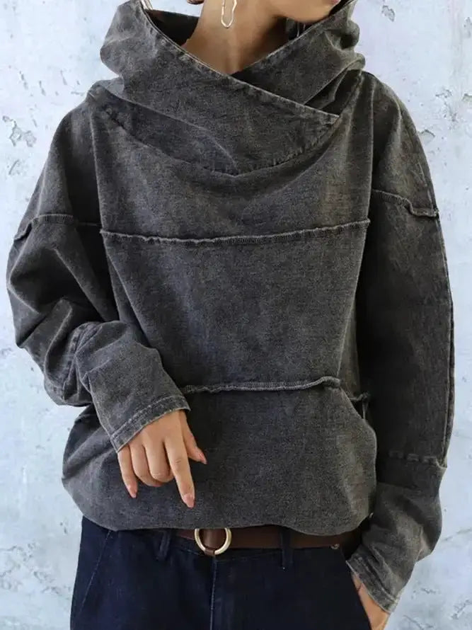Fashionable Loose Cotton Hoodie for Women by Oz-Direct.com