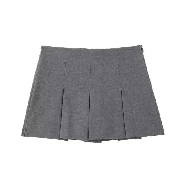 High Waist Wide Pleats Shorts Skirts by Oz-Direct.com