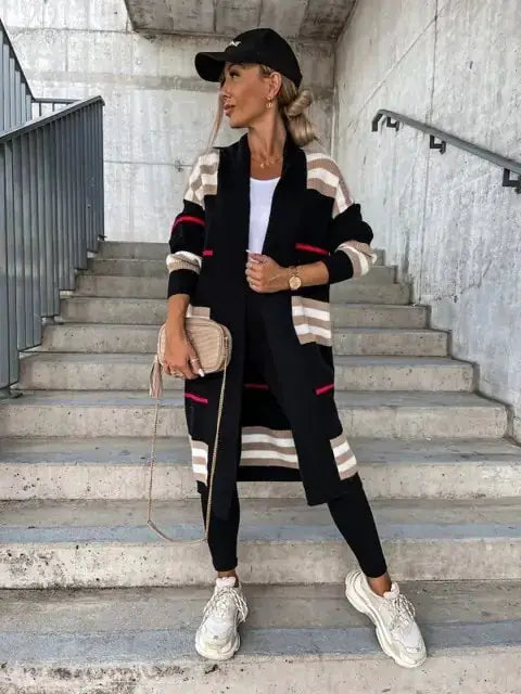 Women Stripe Sweater Casual Wear by Oz-Direct.com