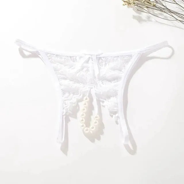 Sexy Women Lingerie Open Crotch Underwear With Bow by Oz-Direct.com