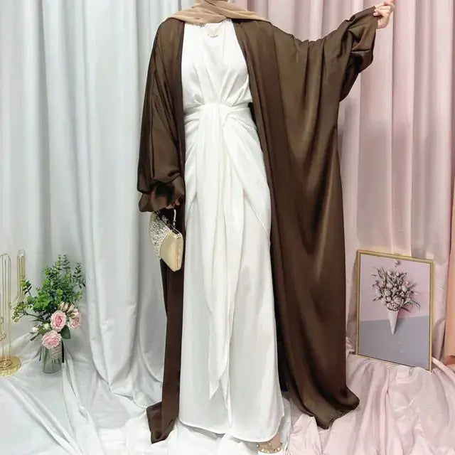 Musulmane Abaya Elegant Satin Dress by Oz-Direct.com