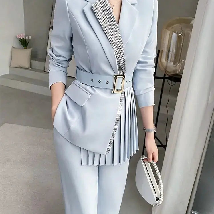 Irregular Pleated Blazers by Oz-Direct.com