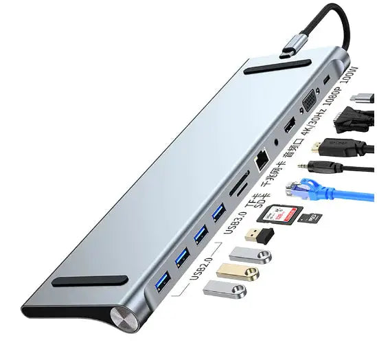 LapStation™ Pro- 11 in 1 Laptop Docking Station by Oz-Direct.com