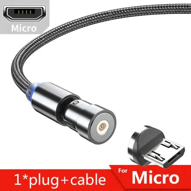 Magnetic Cable For Micro, USB Type C, and IOS Charger Fast Charging by Oz-Direct.com