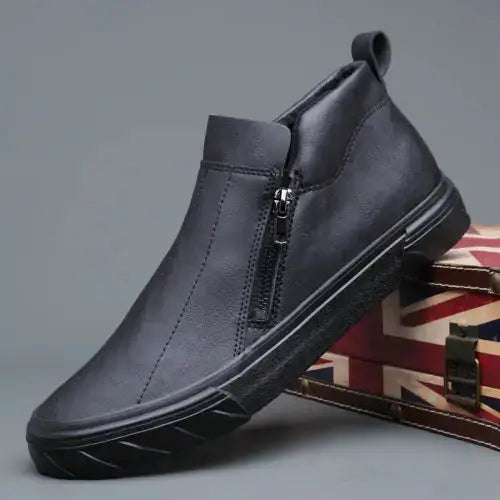 Men Vulcanized Leather Loafer Shoes by Oz-Direct.com