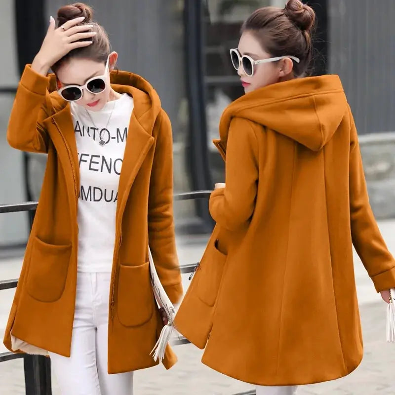 Fleece Long Hooded Coats by Oz-Direct.com