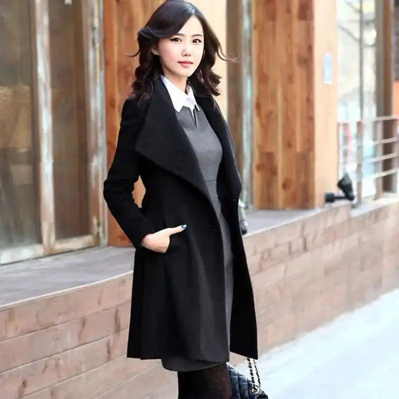 Winter Cashmere Long Women's Coat by Oz-Direct.com