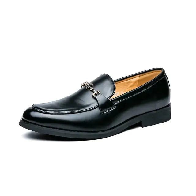 Men's Classic Metal Chain Loafers by Oz-Direct.com