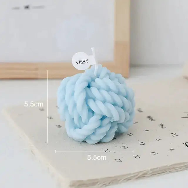 Creative Handmade Wool Ball Candle by Oz-Direct.com
