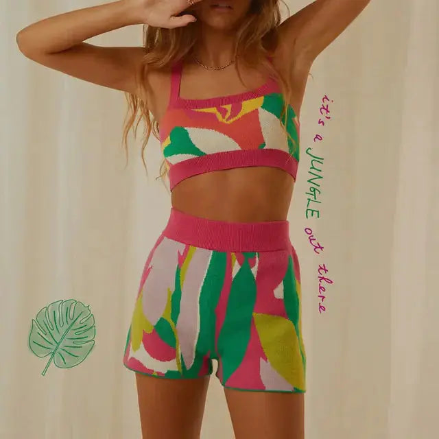 Two Piece Sets Women Knit Short by Oz-Direct.com
