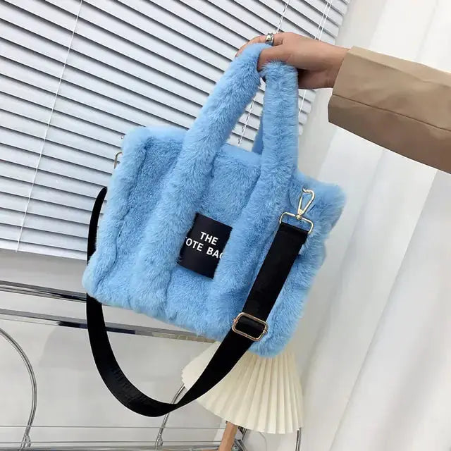 Designer Faux Fur Tote Bag by Oz-Direct.com