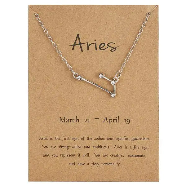 12 Constellation Zodiac Sign Necklace by Oz-Direct.com