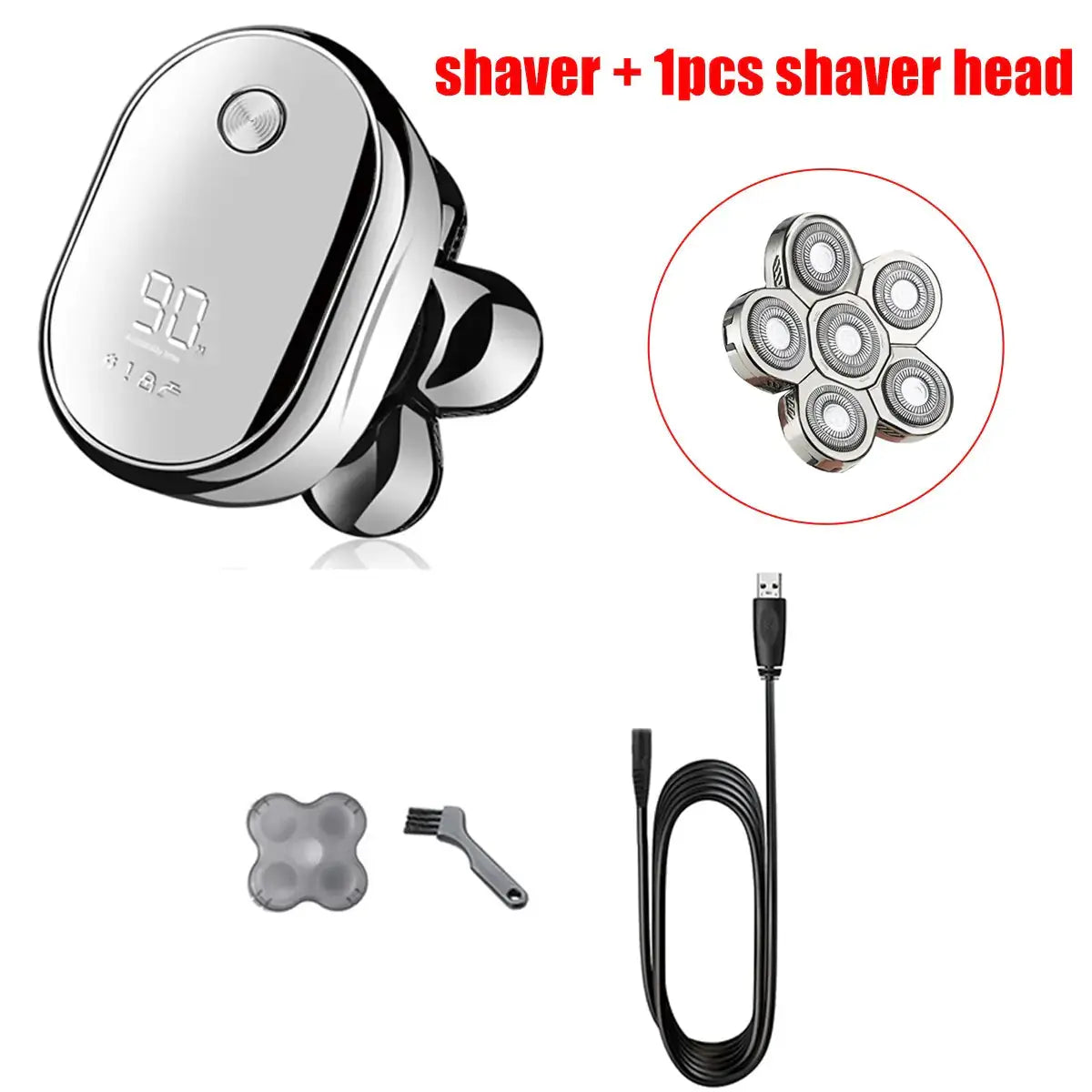 Men's Digital Display Rechargeable Shaver by Oz-Direct.com