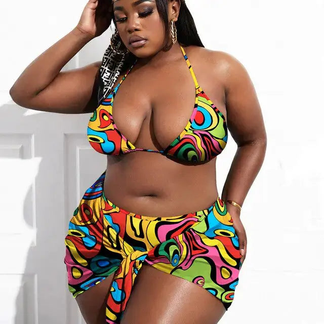 3 Piece Plus Size Swimsuit Set by Oz-Direct.com