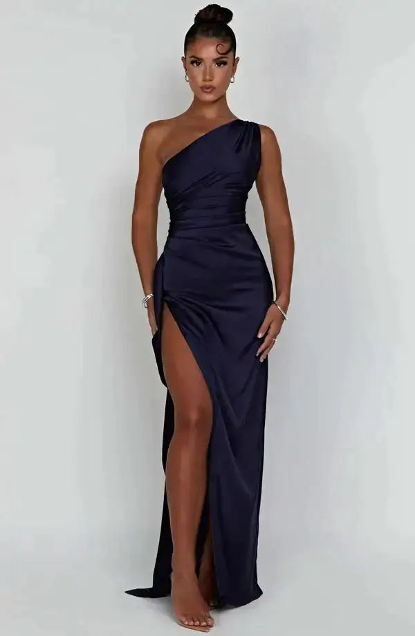 Satin One-Shoulder Sexy Prom Dresses by Oz-Direct.com