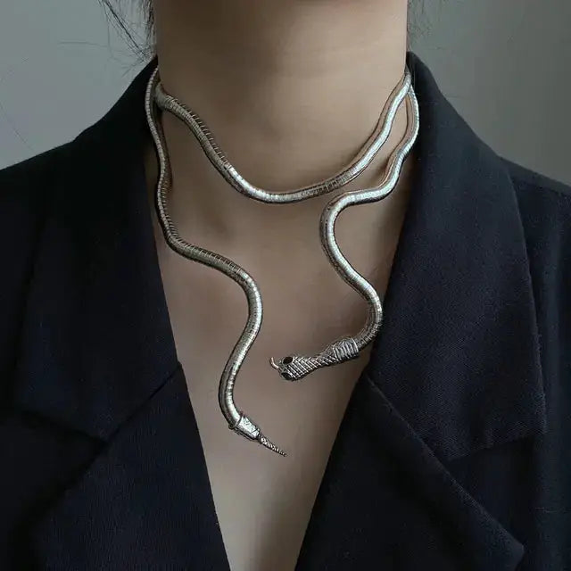 Soft Metal Snake Chain Necklace by Oz-Direct.com