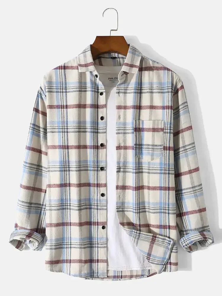 Plato White Plaid Long Sleeve by Oz-Direct.com