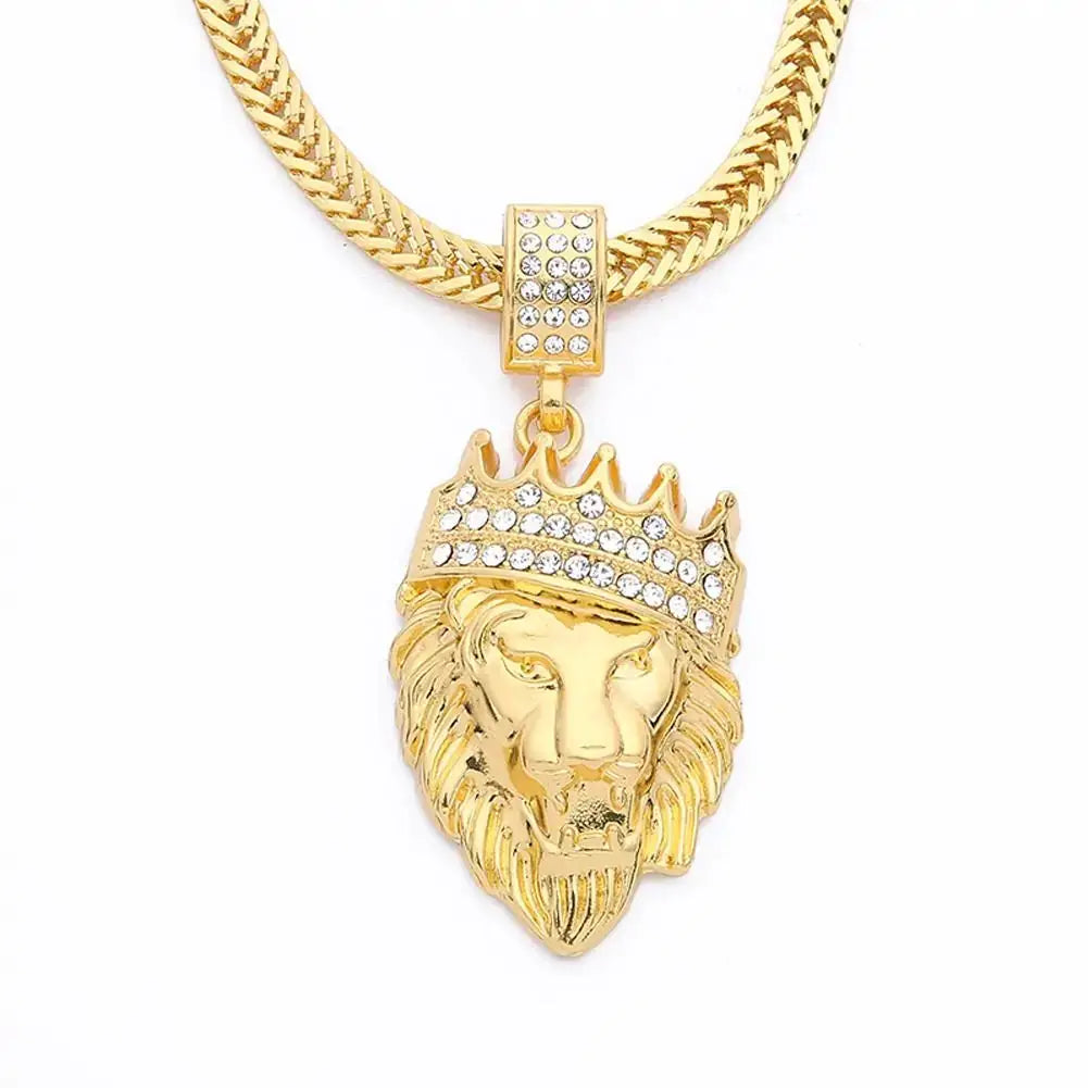 Men Lion Head Necklac by Oz-Direct.com