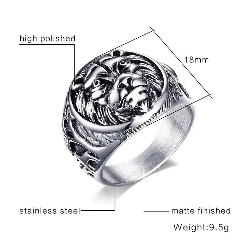 Lion Head Rings by Oz-Direct.com