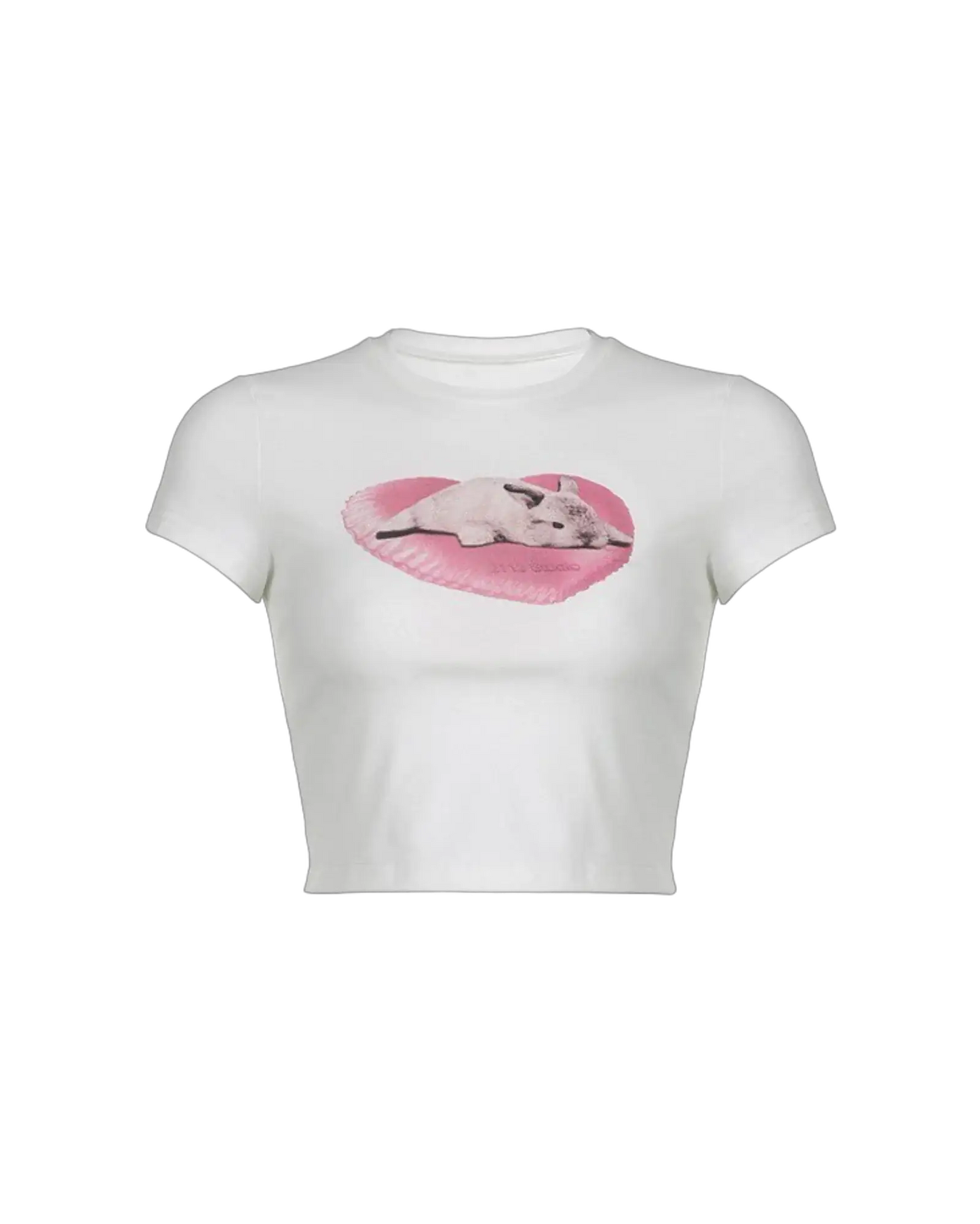 Lazy Bunny Cropped Tee by Oz-Direct.com