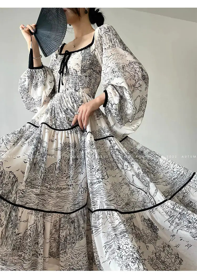 Tasha's Garden French Long Dress by Oz-Direct.com