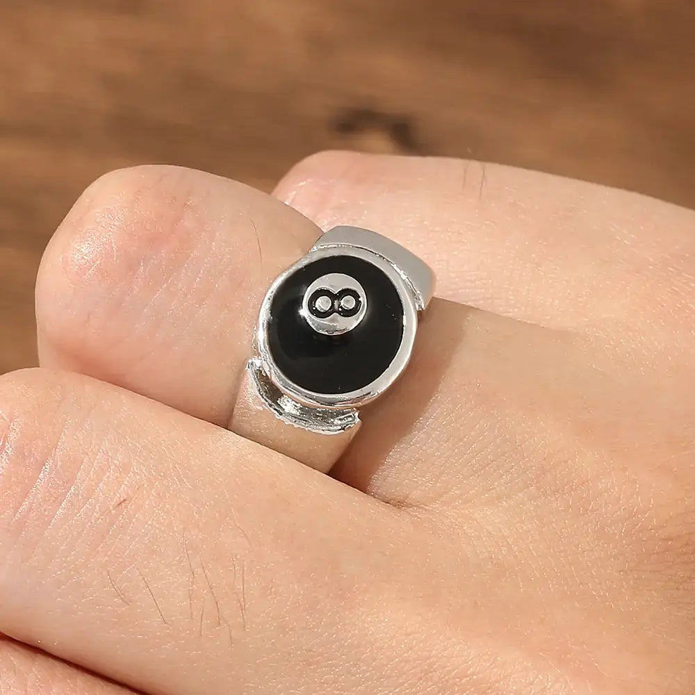 Billiard Number 8 Opening Adjustable Ring by Oz-Direct.com