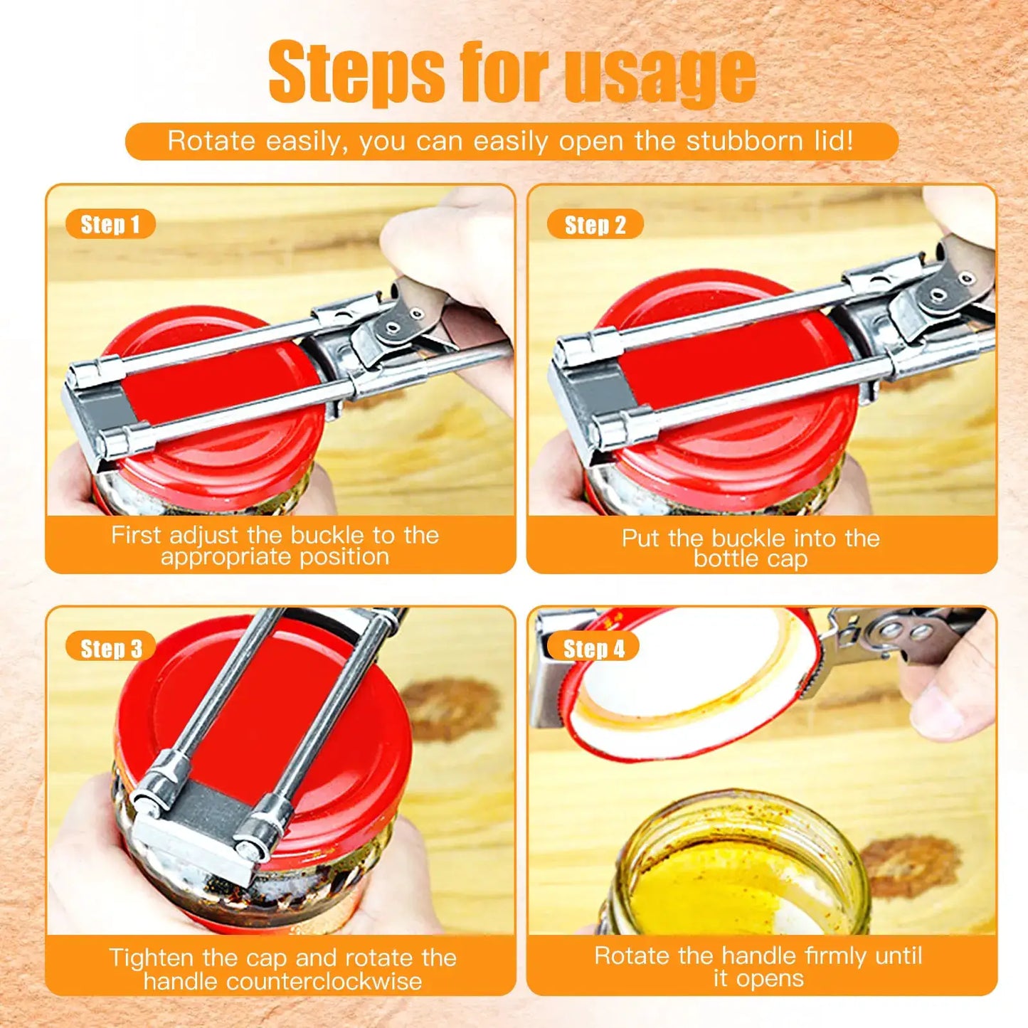 Adjustable Stainless Steel Can Opener by Oz-Direct.com