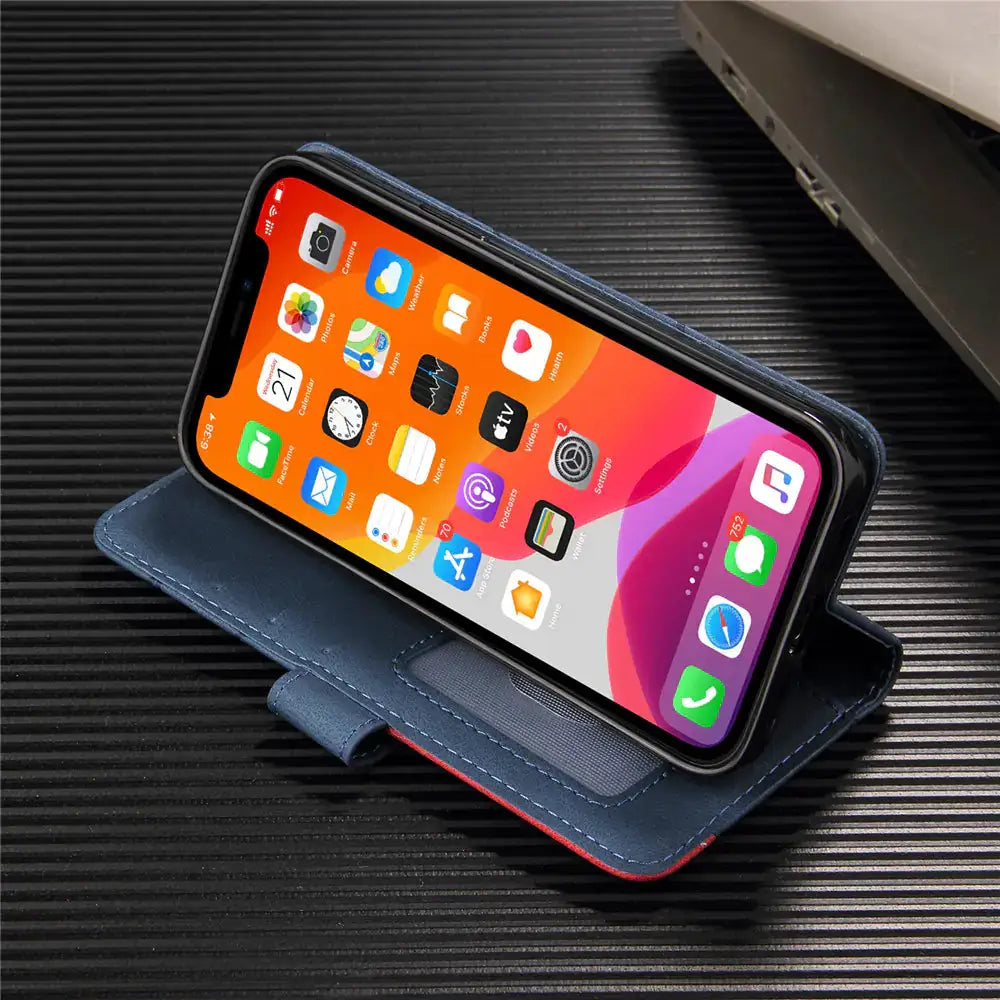 iPhone 13 Pro Max Case Leather Wallet Flip Cover by Oz-Direct.com