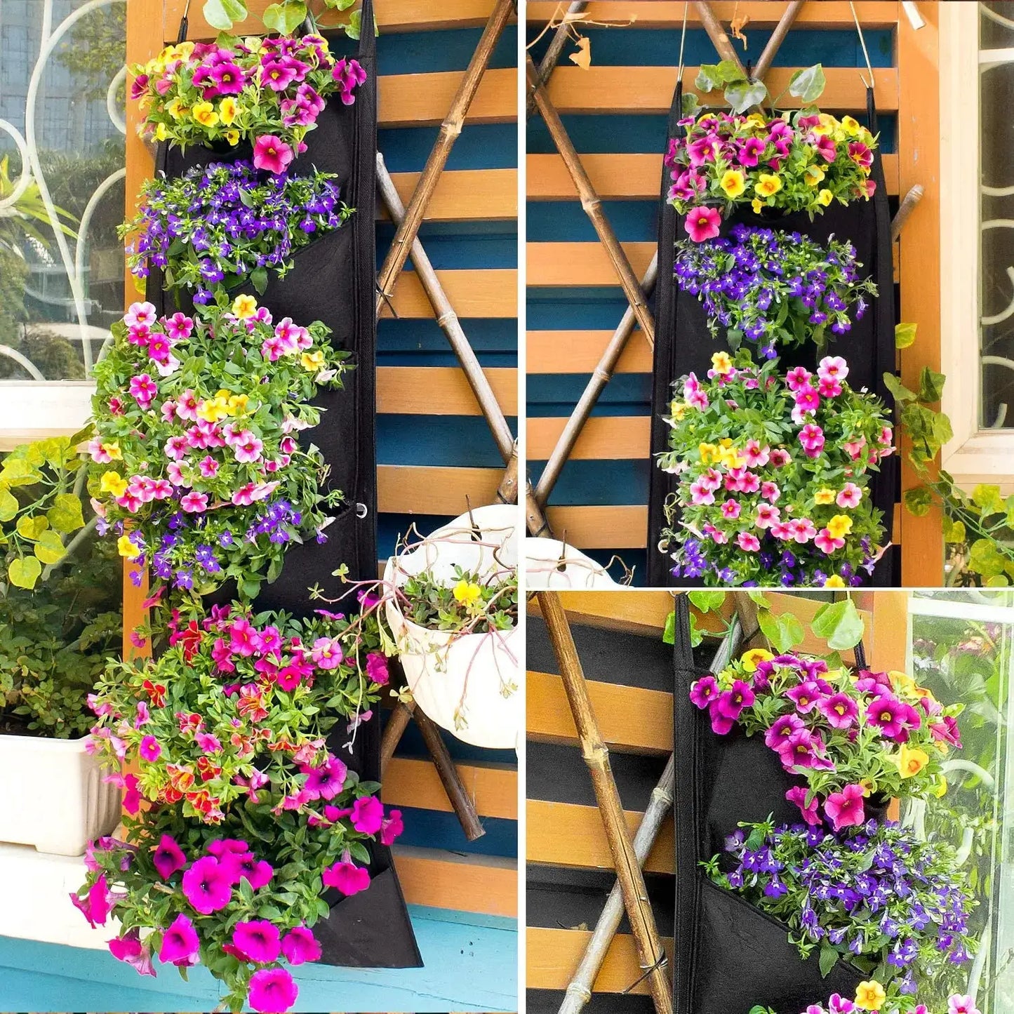 Vertical Hanging Garden Flower Pots by Oz-Direct.com