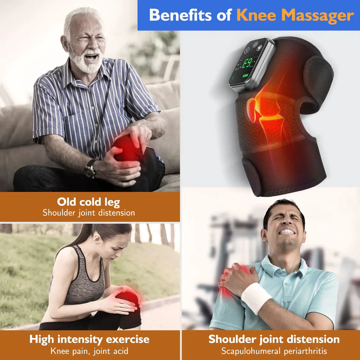 Knee Heating Massager by Oz-Direct.com
