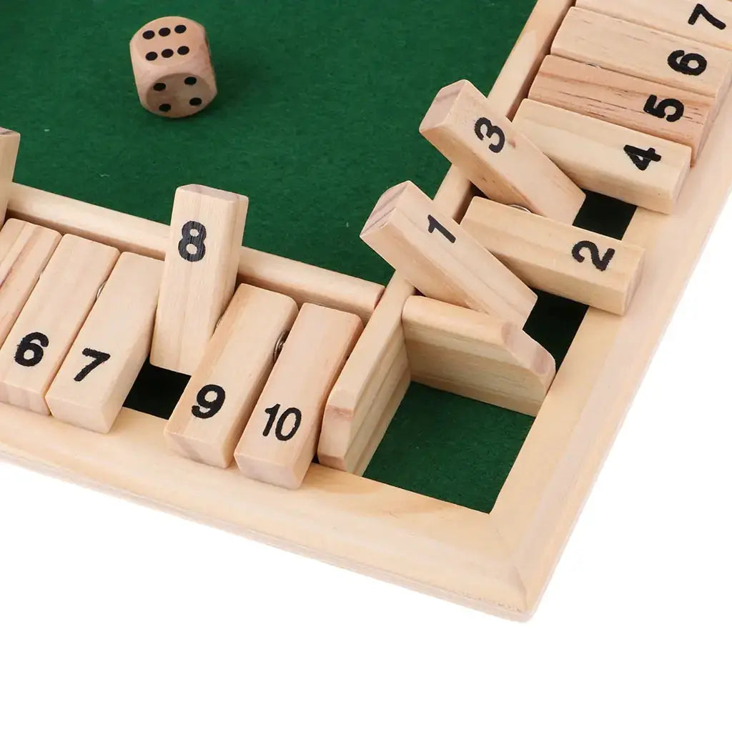 Board Game Wooden Flaps Dice Set by Oz-Direct.com