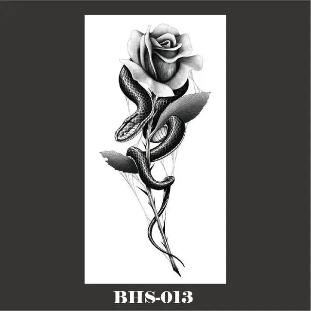 Black Snakes Body Tattoo by Oz-Direct.com