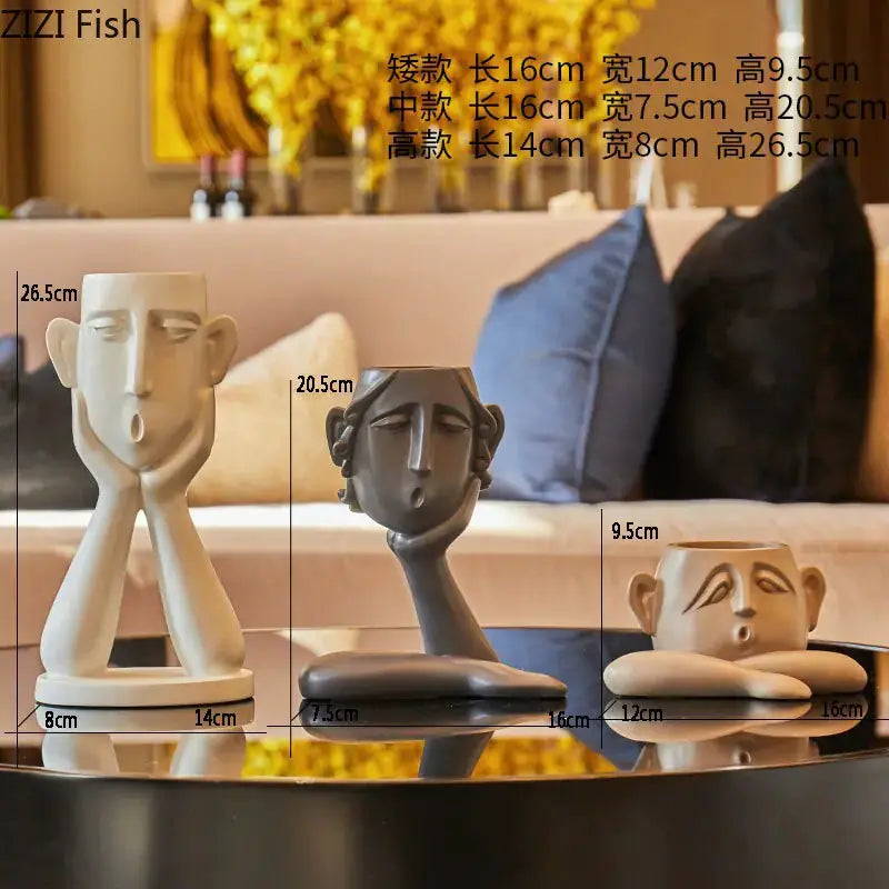 Abstract Figure Statue Vases by Oz-Direct.com