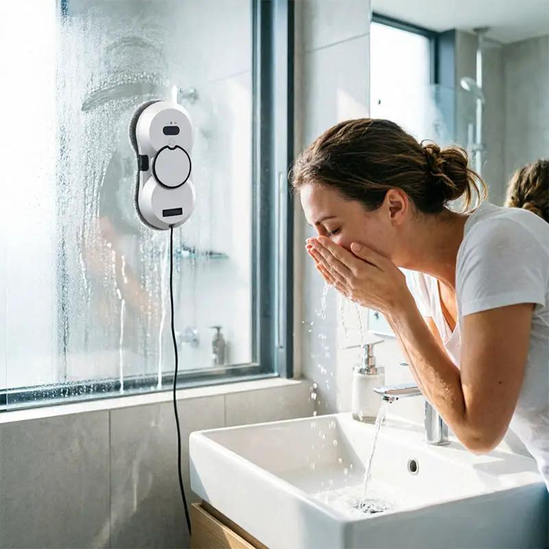eprolo 5600Pa smart window cleaning robot mounted on glass, ultra-thin auto glass cleaner