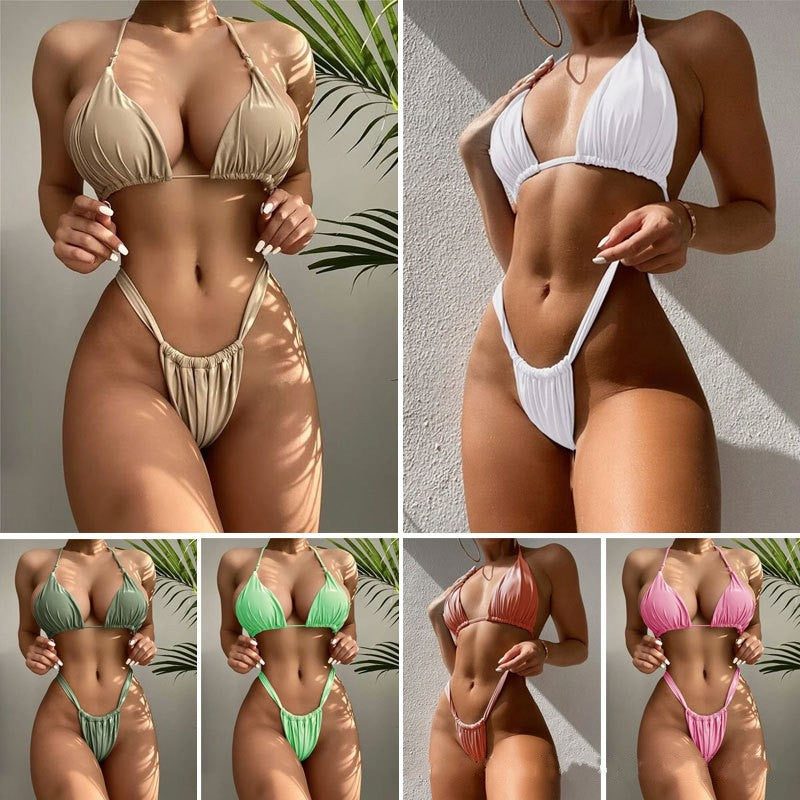 Split bikini swimsuit
