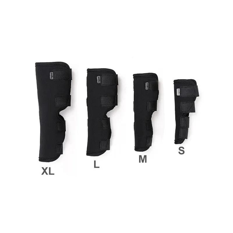 eprolo dog hock brace set in black with Velcro straps, four sizes XL to S