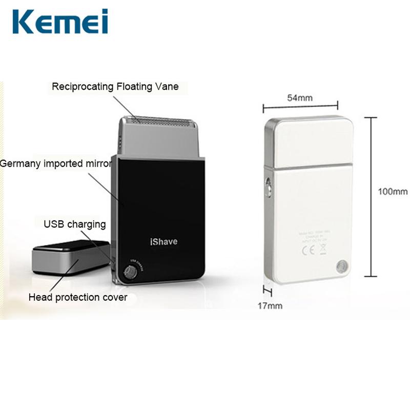 Kemei Mini Portable Men's Electric Shaver USB Charging Reciprocating Razor Beard Trimmer Shaving