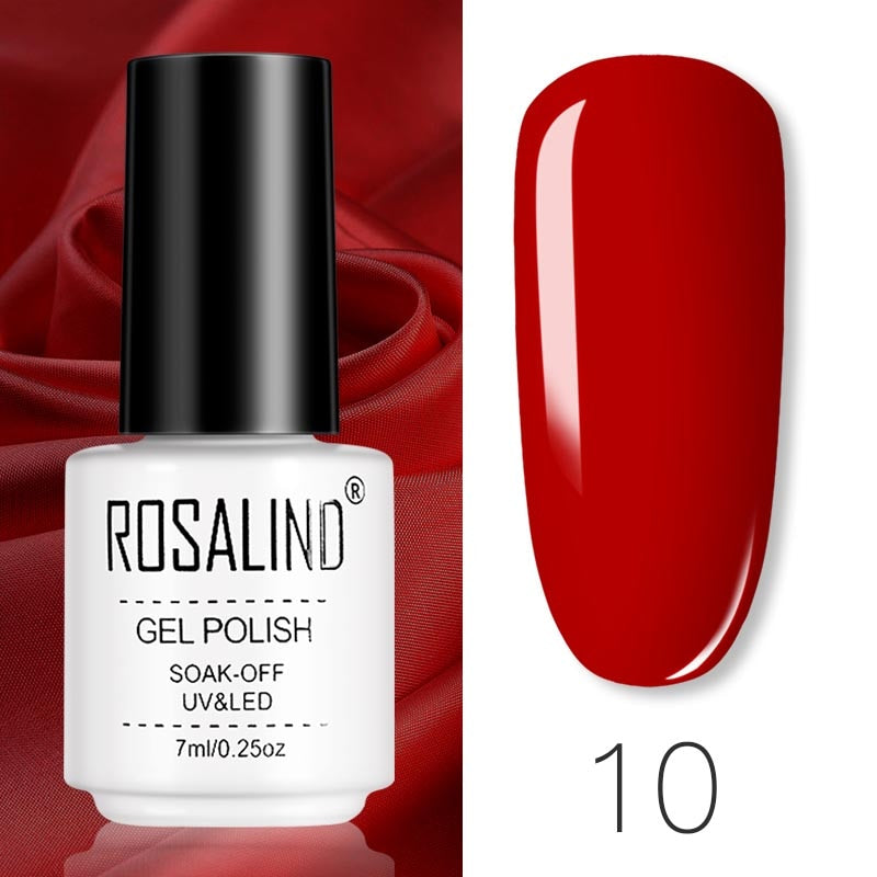 ROSALIND Gel Polish Set Manicure for Nails Semi Permanent Vernis top coat UV LED Gel Varnish Soak Off Nail Art Gel Nail Polish