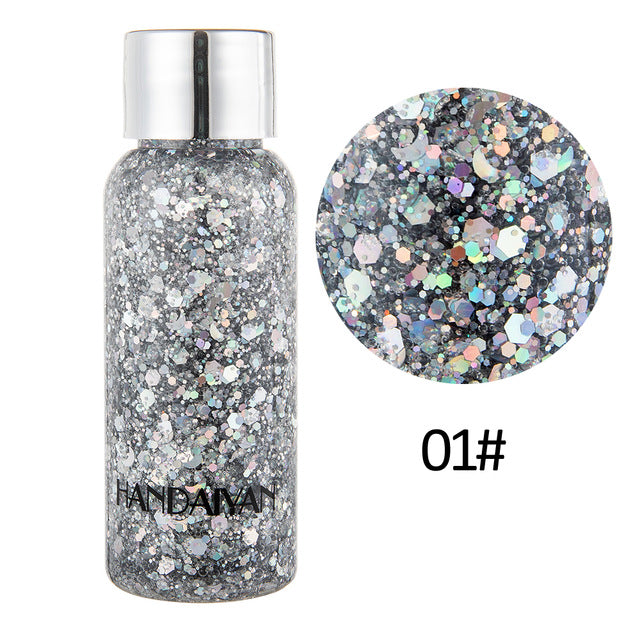 9 Colors Hot Festival Cosmetics Face Body Glitter Cream Sequins Shining Liquid Shimmer Glitter Body Makeup Fashion Party Make Up