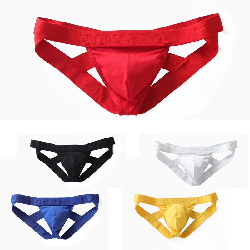 Men's backspace sexy thong low-waist butt-lifting cotton tight-fitting double thong trendy gay underwear.